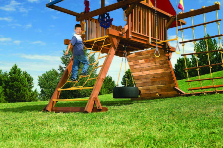 Rainbow Play Systems for Unlevel Yards Outdoor Playsets San Antonio