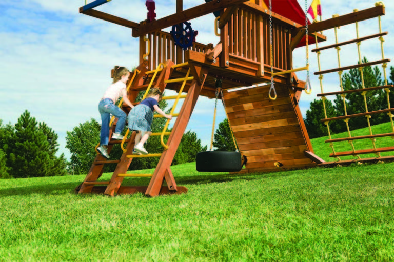 Rainbow Play Systems for Unlevel Yards Outdoor Playsets San Antonio
