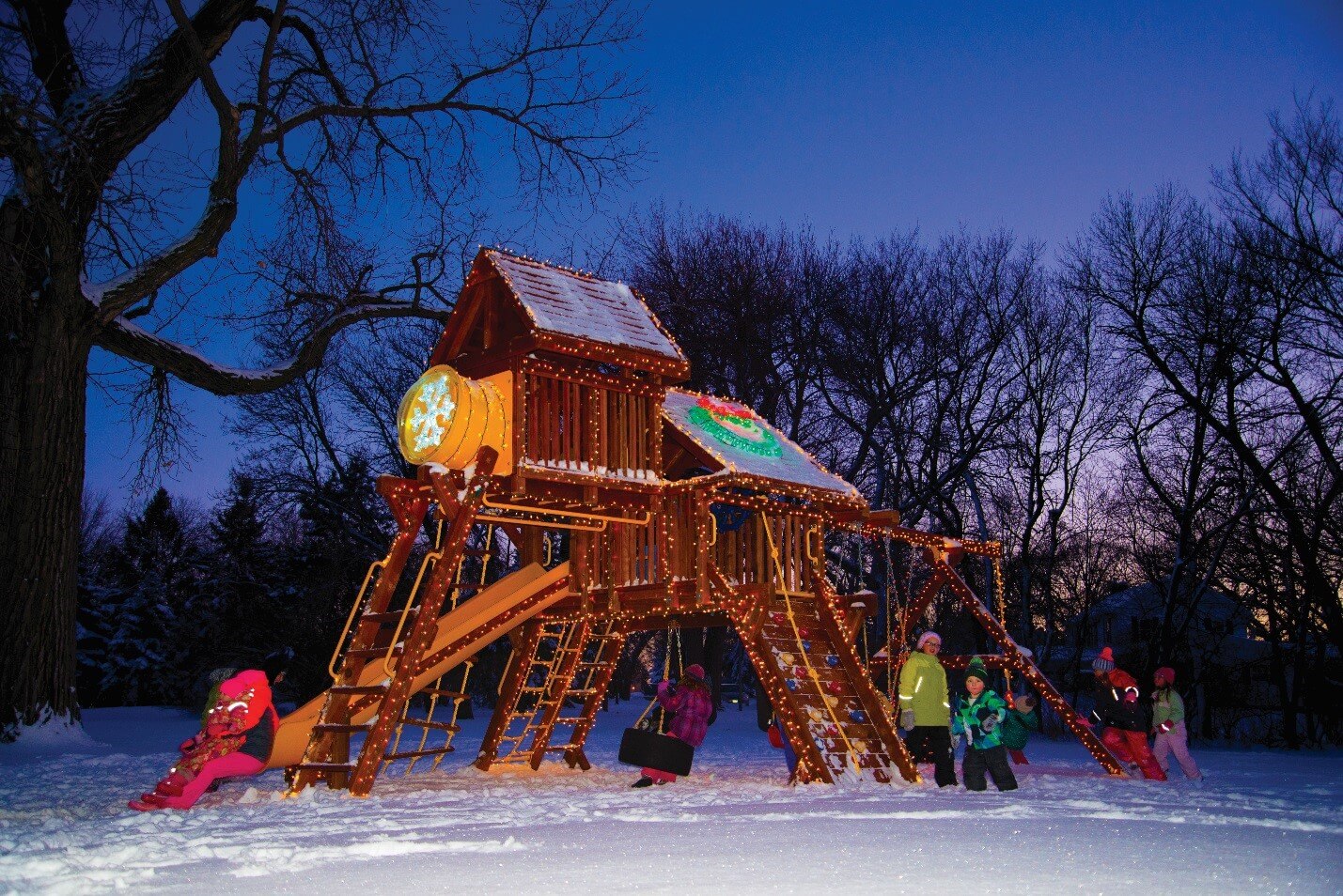 Light Up Their Christmas With a New Rainbow Play Set Outdoor Playsets