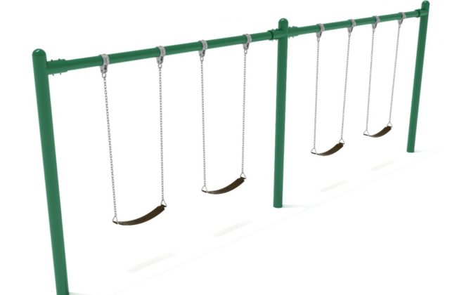 8 Feet High Elite Single Post Swing - Double Bay (PGE-PSW002)