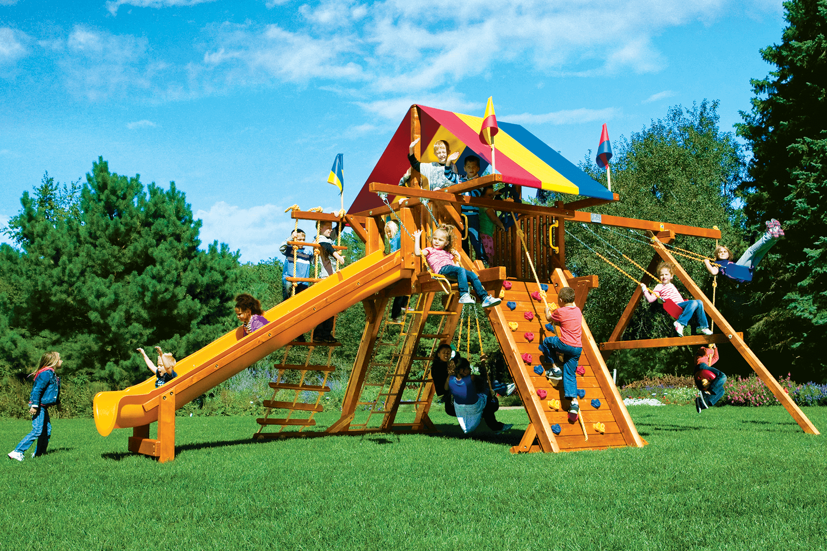 Monster Castle Pkg II Feature Model (24A) - Rainbow Play Systems of Texas
