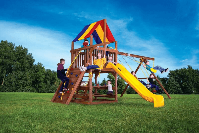 Sunshine Clubhouse Pkg II Feature Model (40A) - Rainbow Play Systems of Texas