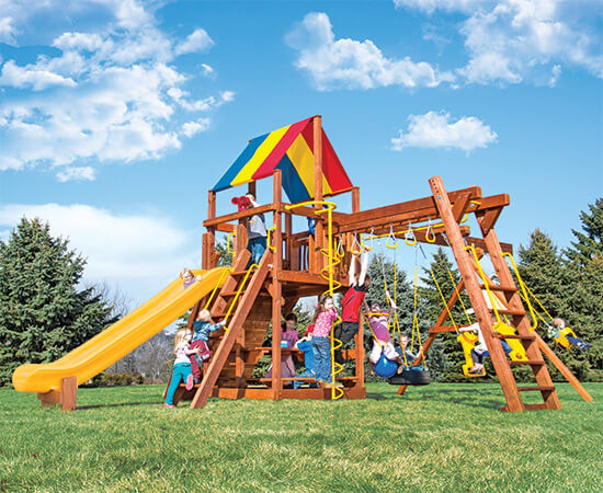 Rainbow Clubhouse Pkg III Fully Equipped (45E) - Rainbow Play Systems of Texas