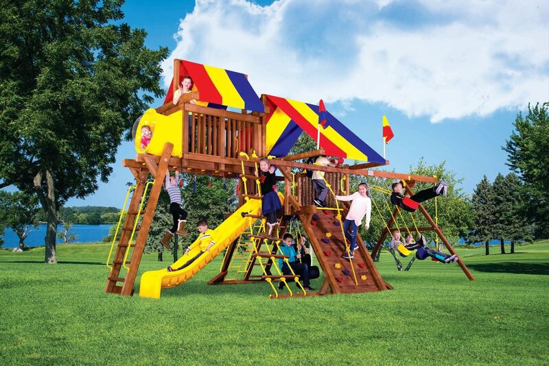Sunshine Castle Pkg IV All Time Favorite (12F) - Rainbow Play Systems of Texas