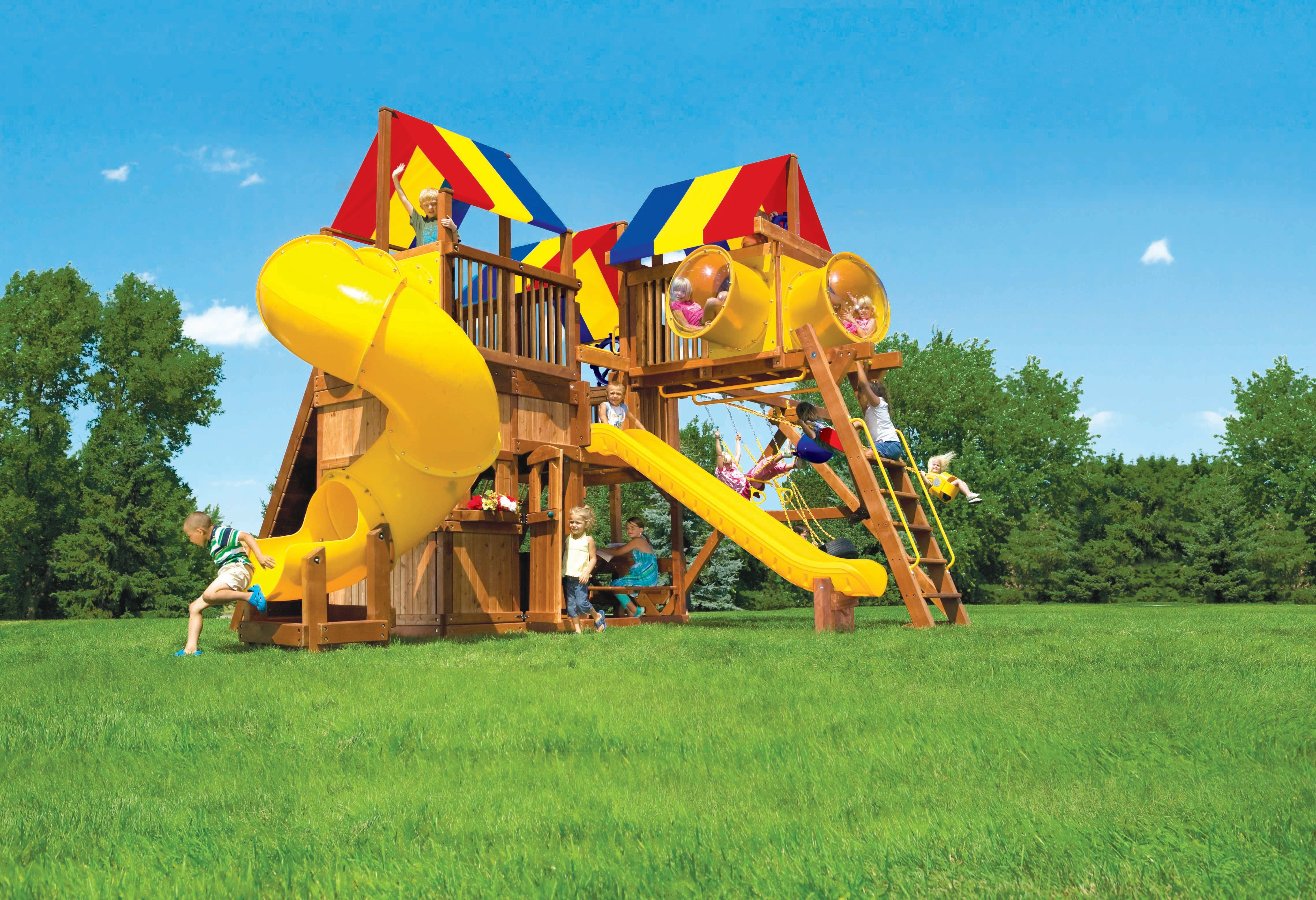 King Kong Clubhouse Pkg IV with All Sorts of Crazy Gizmos (46F) - Rainbow Play Systems of Texas