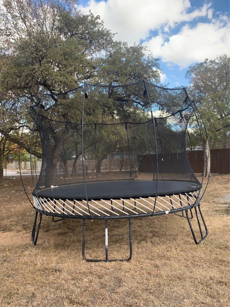 SpringFree 10' Trampoline SA Wooden Swing Sets